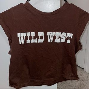 Western T-Shirt Crop Top